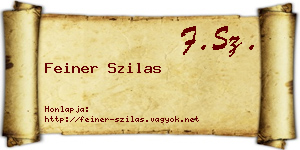 Feiner Szilas névjegykártya